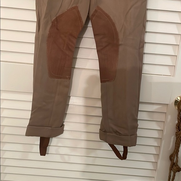 Vintage Military Horse Equestrian Tan Soft Cognac Suede Riding Pants - Picture 8 of 9